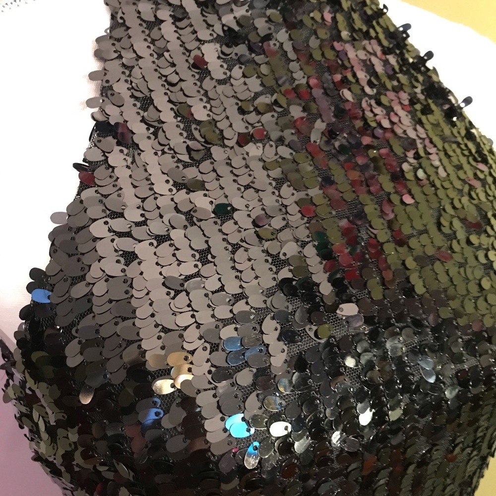 Montez Black Sequin Halter Dress - Picture 3 of 9